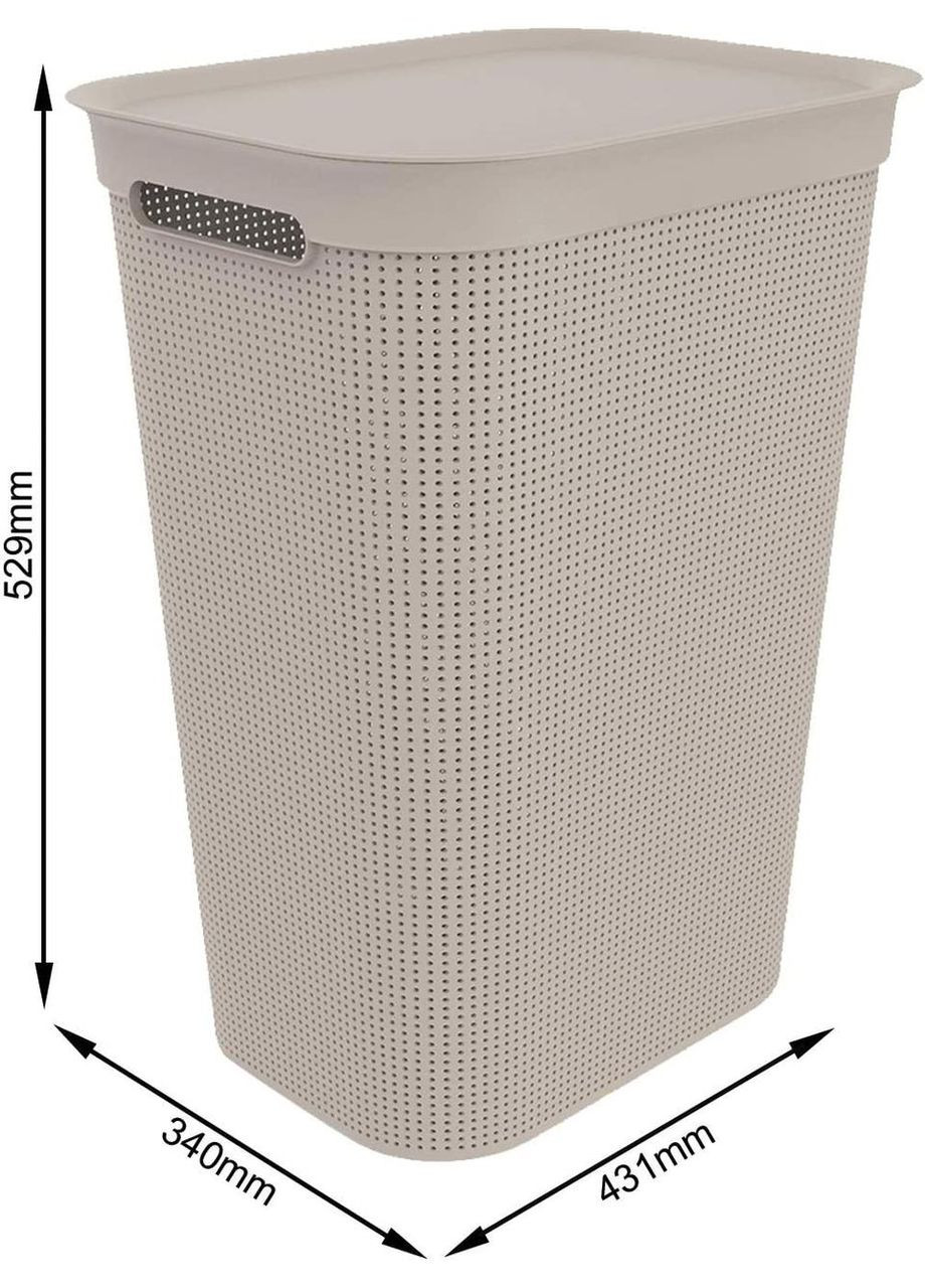 Корзина для белья пластиковая Brisen 50 л (10235) Капучино. Rotho (334714286)