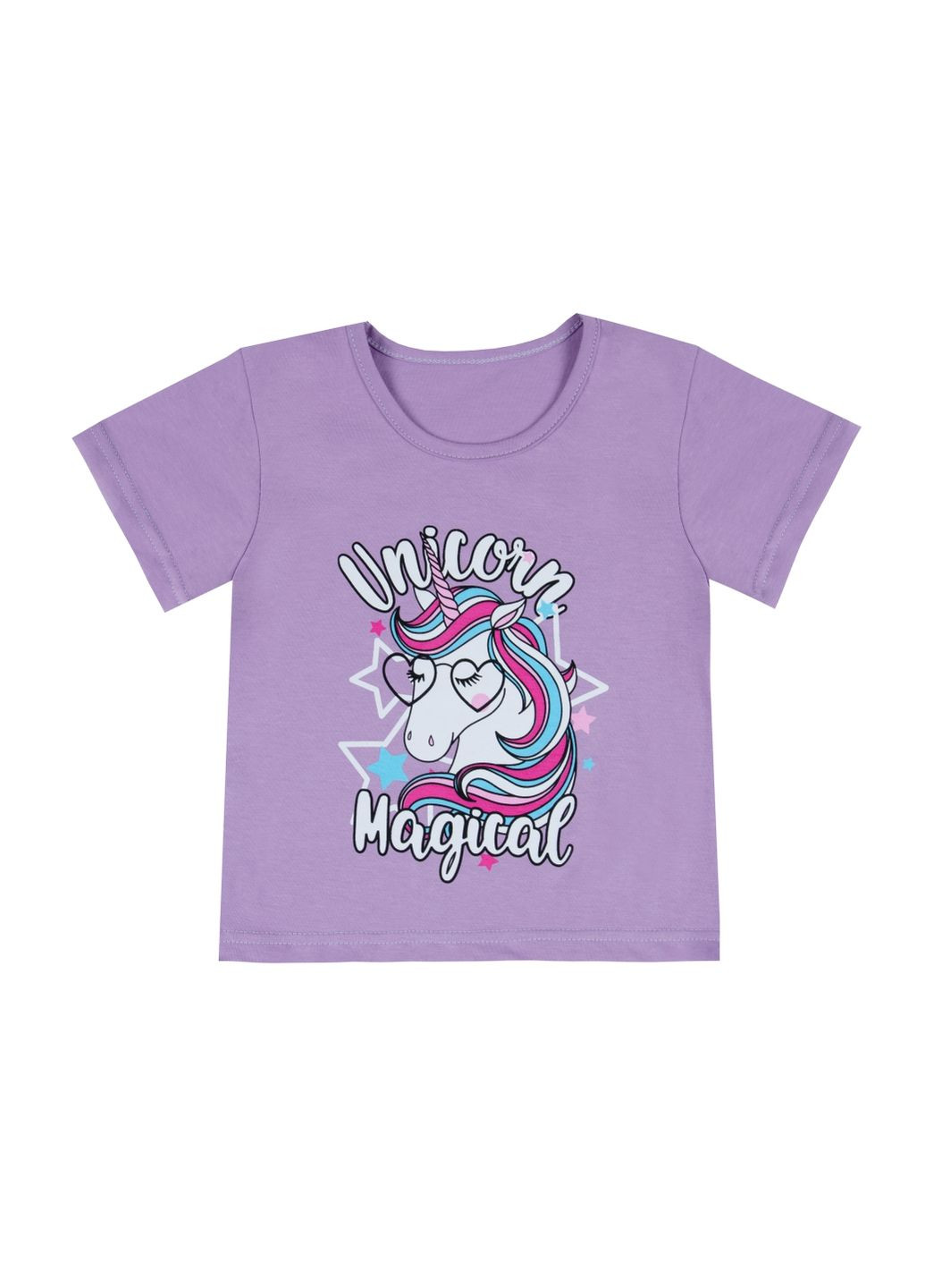 Сиреневая летняя детская футболка для девочки ft-25-29 GABBI