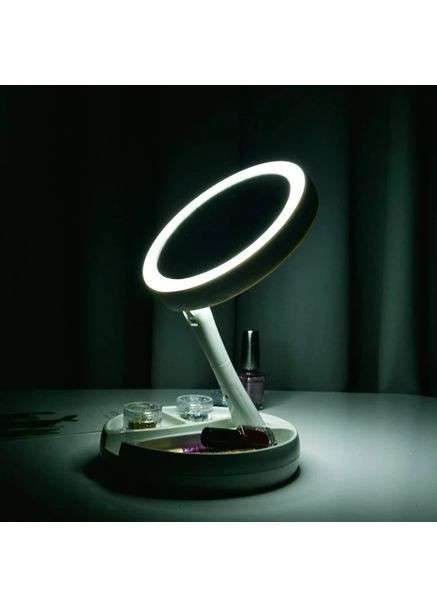 LED дзеркало myFoldAway MIRROR для макіяжу, підсвітка з обох сторін,10-ти кратне збільшення Po Fanu (365876973)