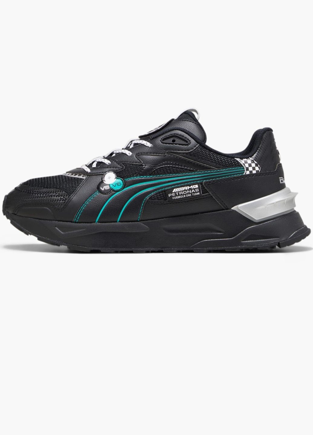 Черные всесезонные кроссовки унисекс mercedes-amg petronas motorsport mirage sport asphalt black 307847-01 Puma