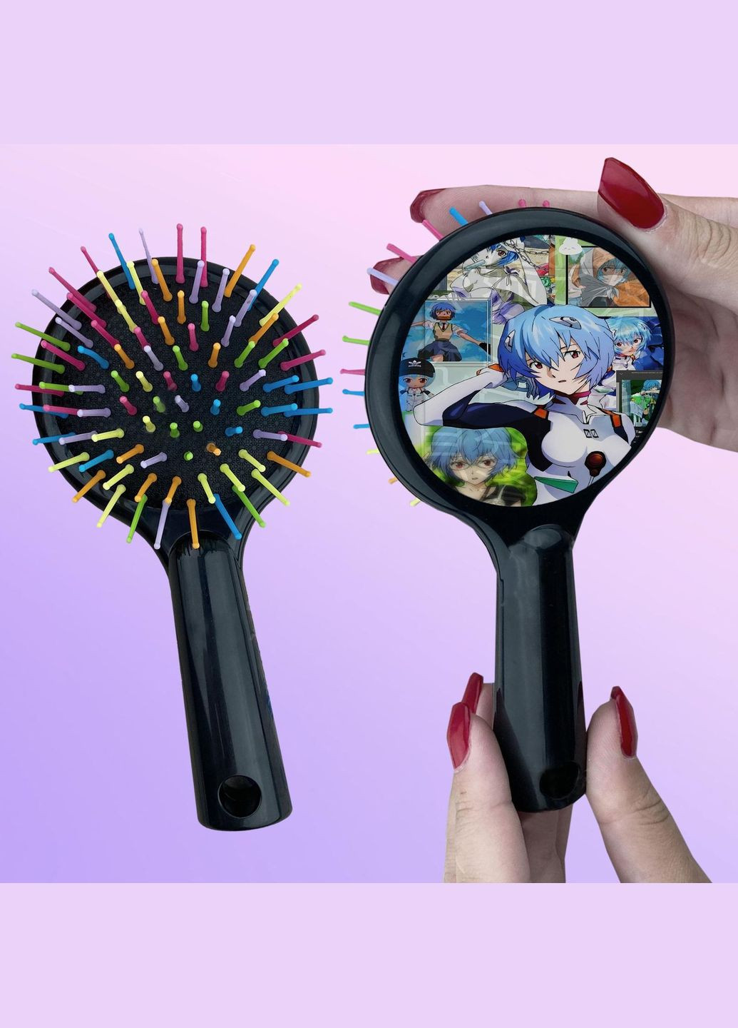 Расческа для волос Аниме Евангилион #0014 черный No Brand (315044723)