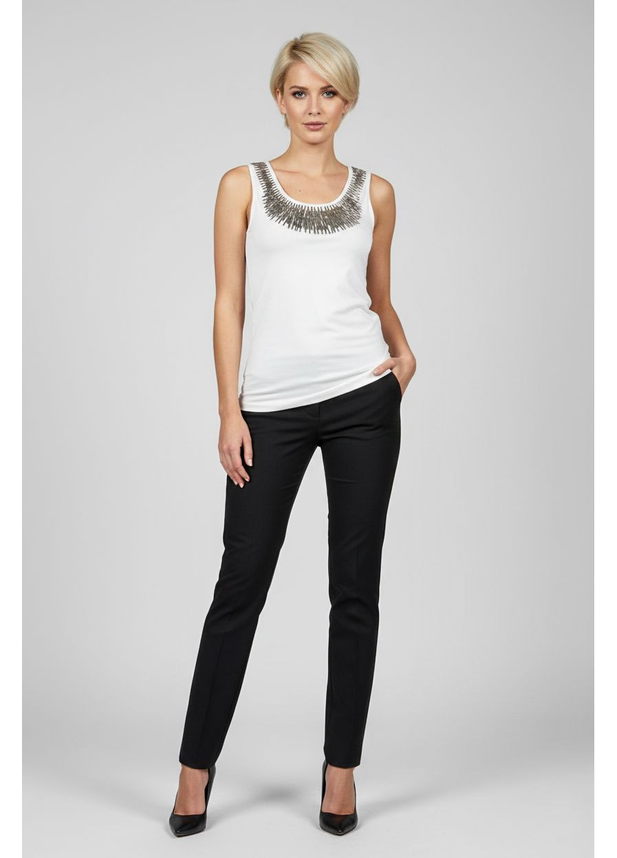 Женская майка с декором. LW-183 Белый Lowett — 363261766