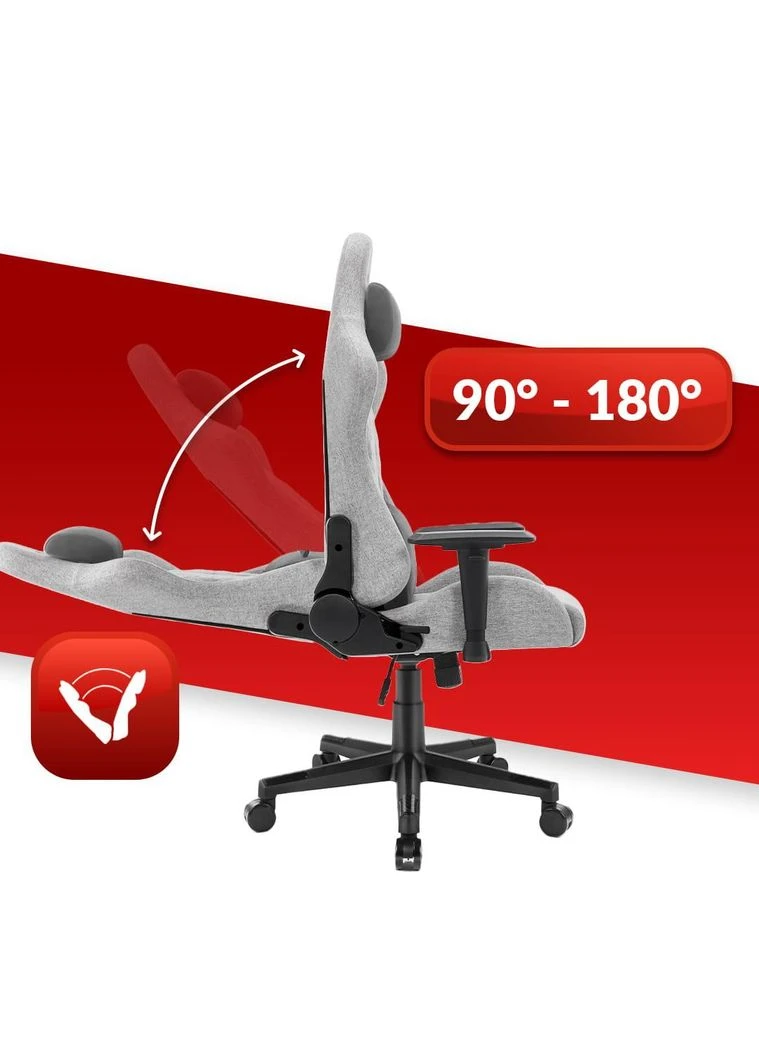 Комп'ютерне крісло Chair HC-1006 Grey-Black тканина Hell's (380754995)