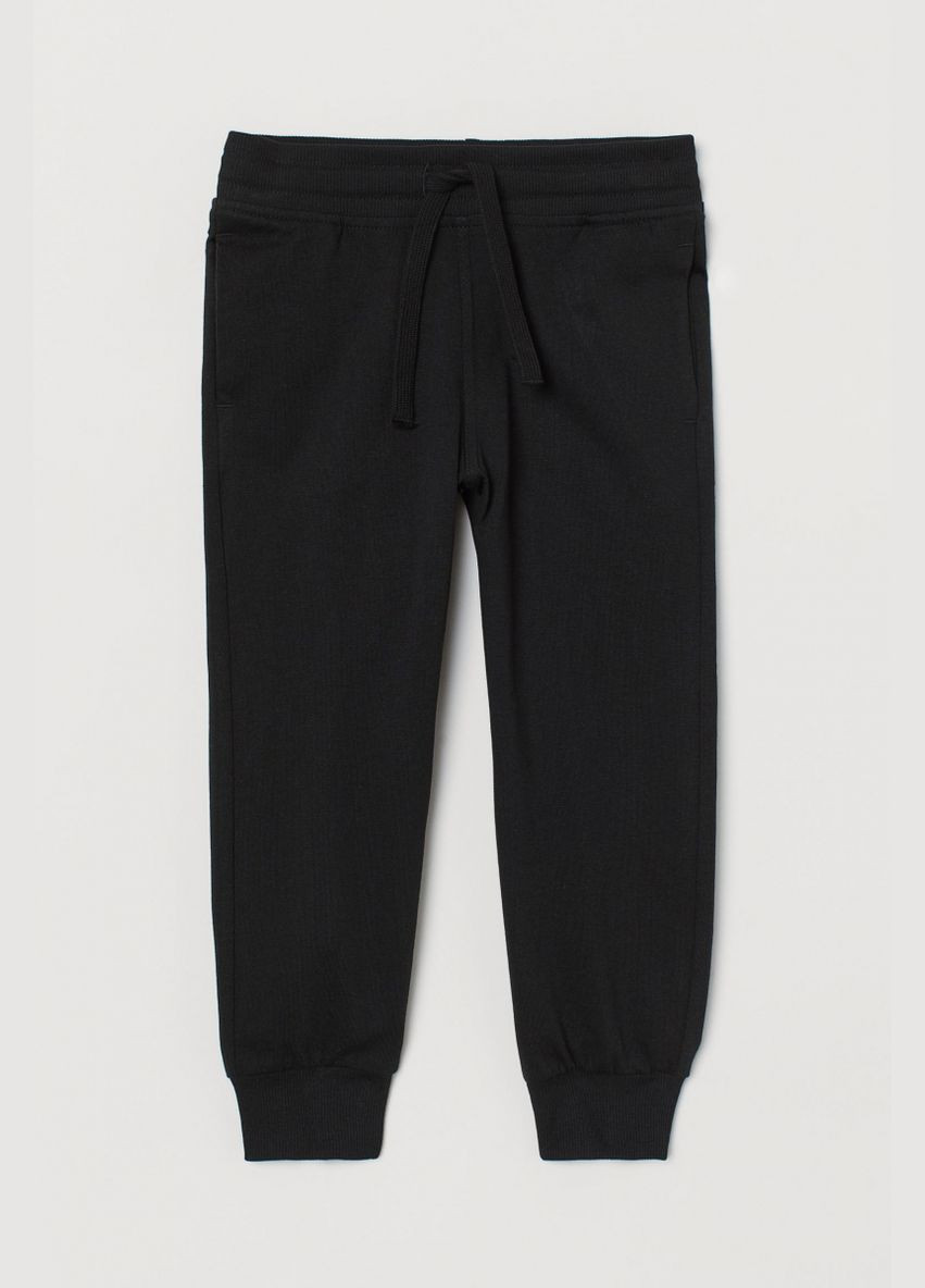Черные повседневный, кэжуал демисезонные брюки джоггеры H&M