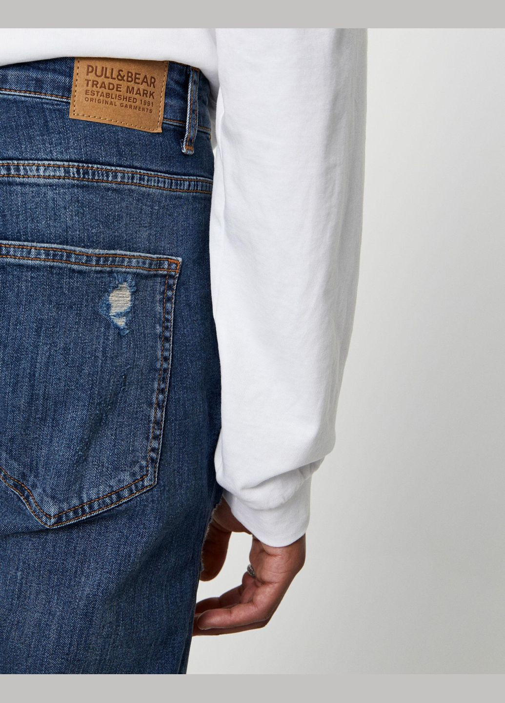 Синие джинсы демисезон,синий, Pull & Bear