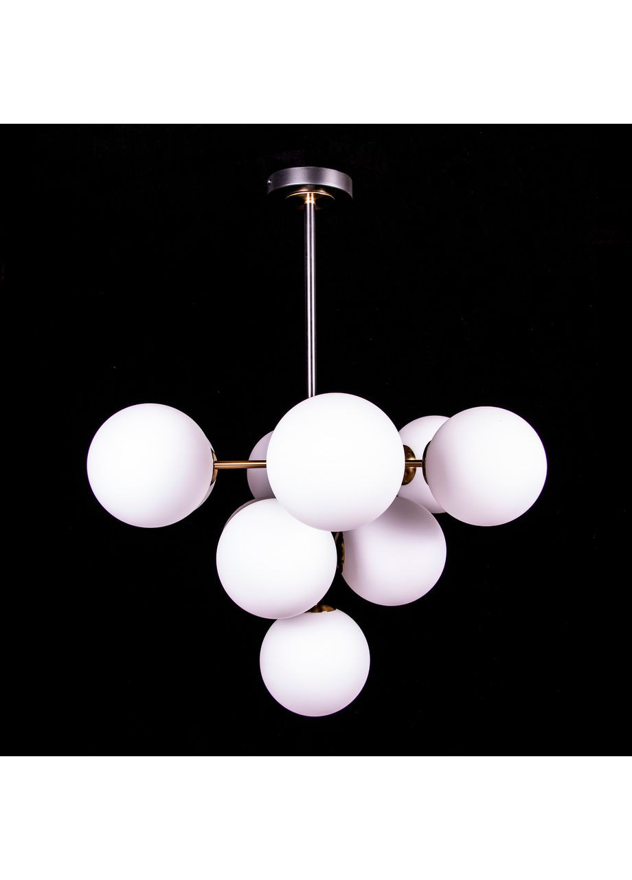 Люстра на 10 ламп 2894/10/BK+copper/white ball No Brand (352229873)