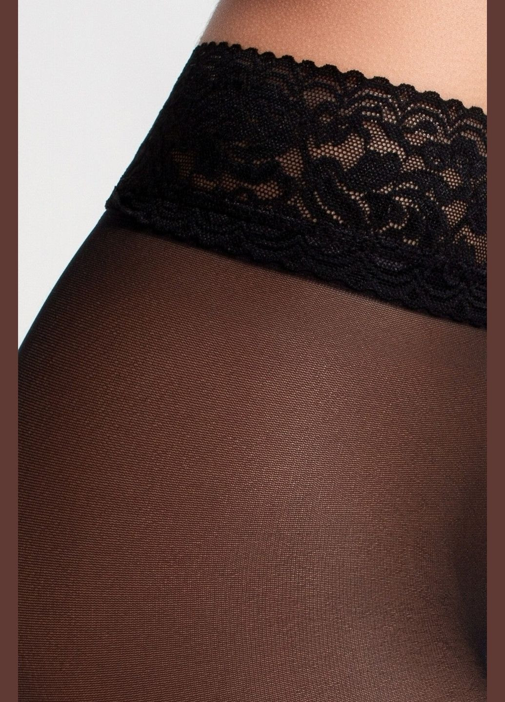 Матовые колготки с кружевным поясом Legs 2640 Malva 40d black (311281736)