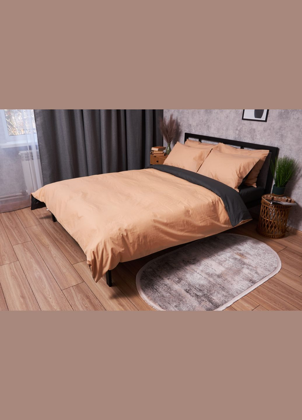 Комплект постельного белья Бязь Gold Люкс «Gray Cream» Детский 110х140 наволочки 2х50х50 (MS-830000130) Moon&Star GrayCream (293173066)