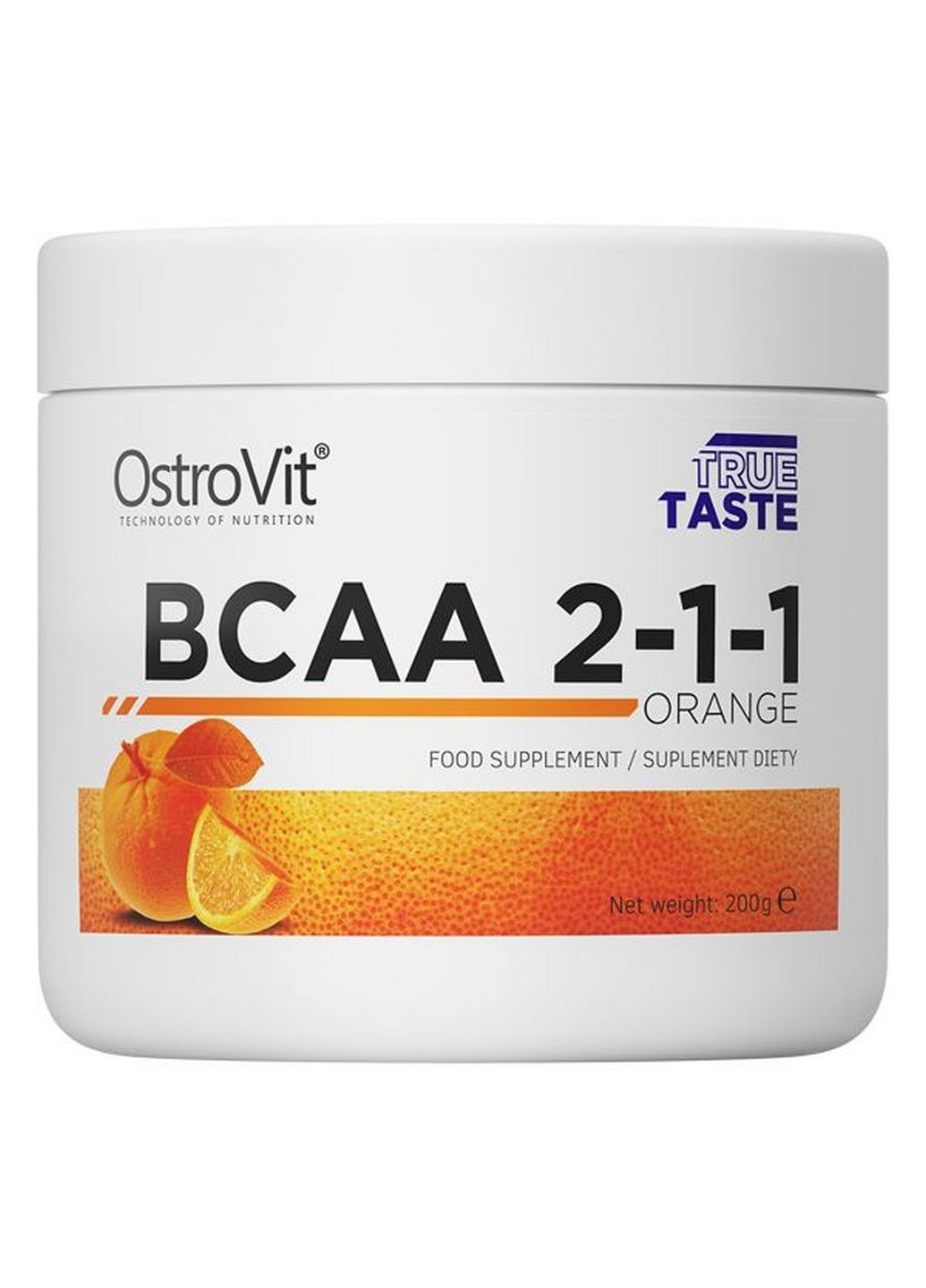 Аминокислота BCAA BCAA 2-1-1, 200 грамм Апельсин Ostrovit (293479209)