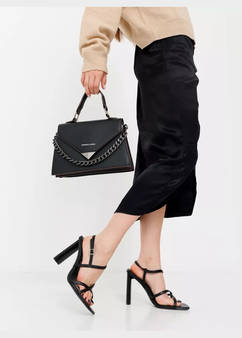 Жіноча сумка з ручкою крос-боді чорна No Brand (295903400)