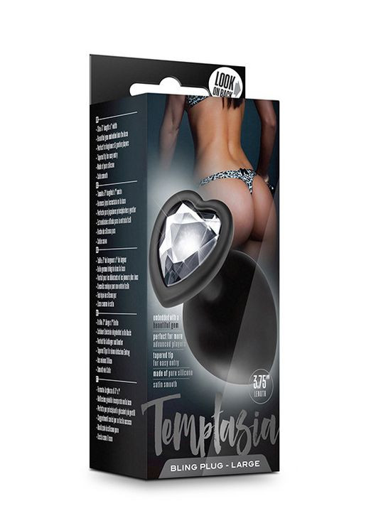 Анальна пробка з каменем TEMPTASIA BLING PLUG LARGE BLACK Blush (303910045)