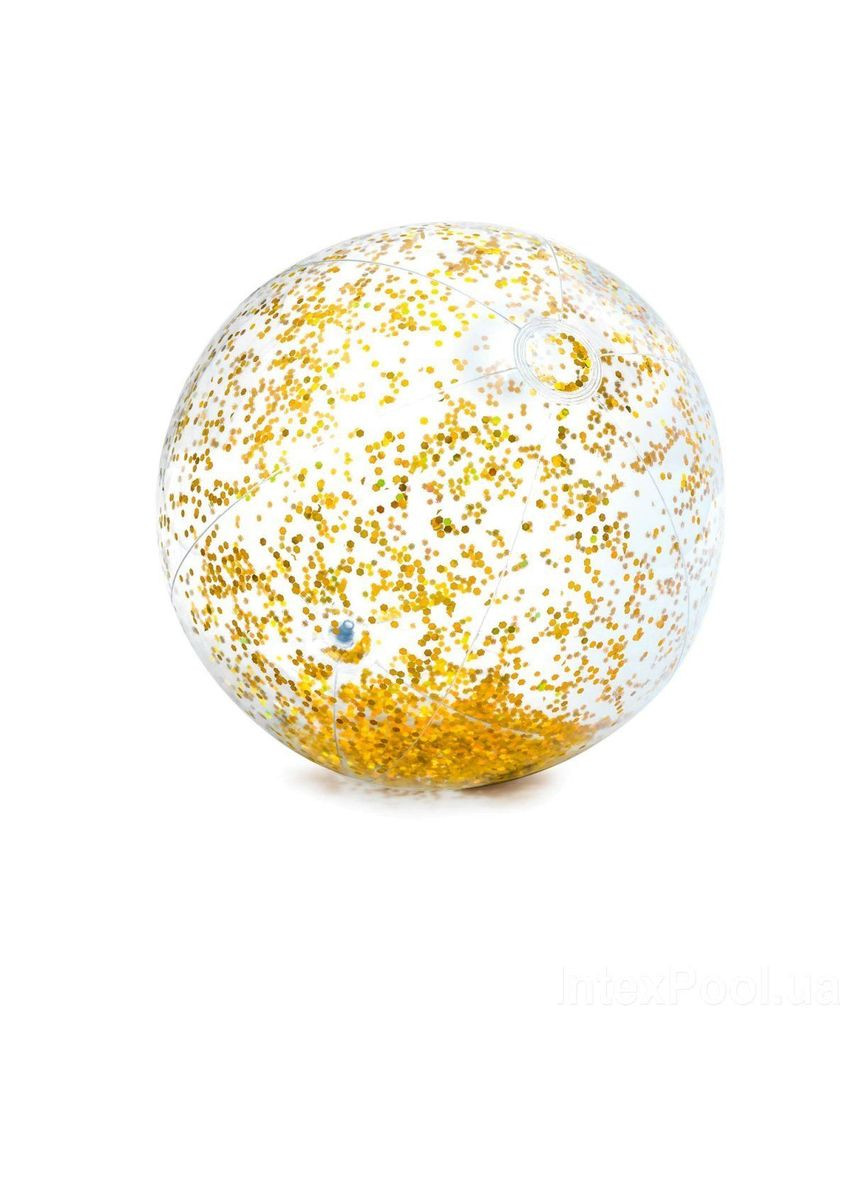 Пляжный мячик "Glitter" (золотистый) Intex (289844163)