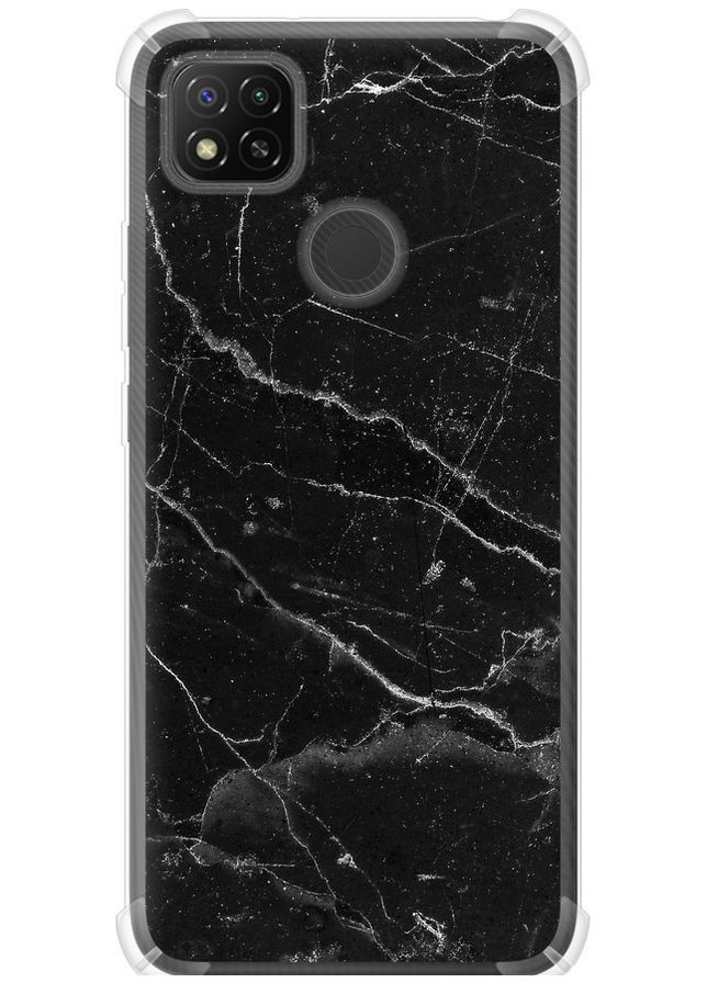Силикон с усиленными углами чехол 'Черный мрамор v2' для Endorphone Xiaomi Redmi 9C (317352424)