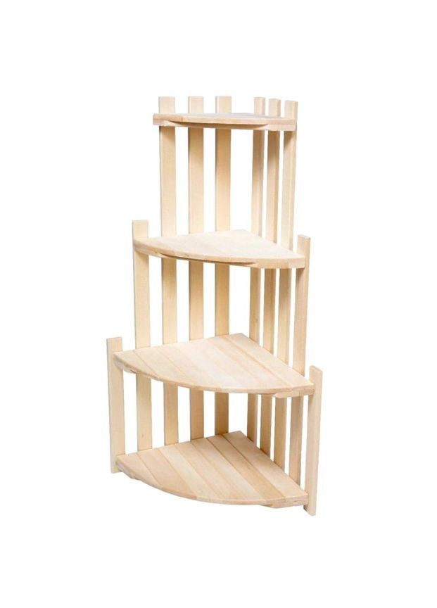 Стеллаж угловой для ванной из дерева Лазаро бланже (ВУГ-000401) No Brand (328091506)