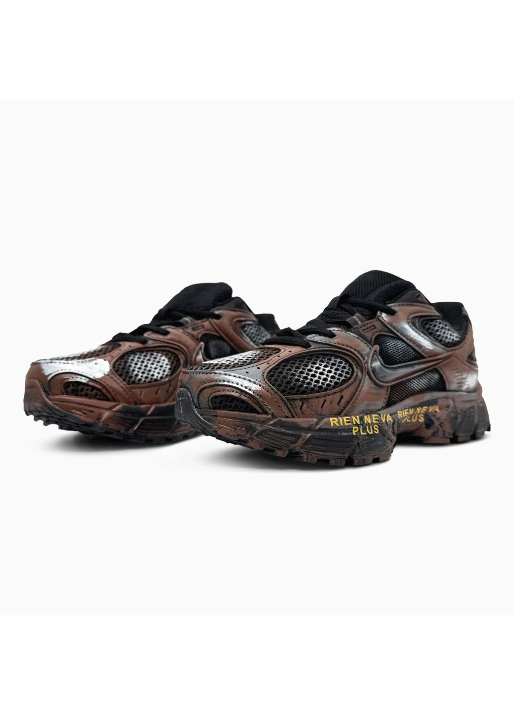 Коричневые демисезонные кроссовки мужские nike v5 rnr custom brown найк в5 коричневые No Brand