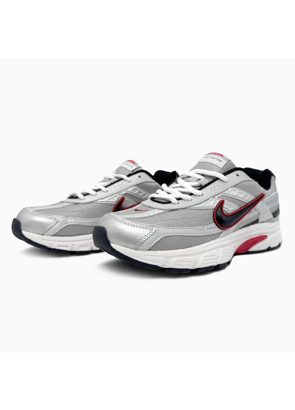 Серые летние кроссовки nike initiator silver/red gore-tex найк инитиатор No Brand