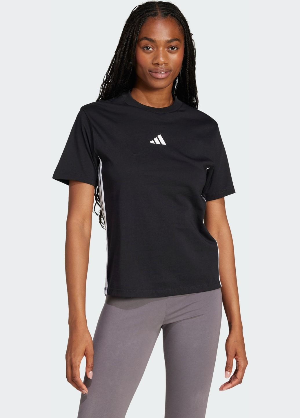 Футболка Essentials 3-Stripes Cotton adidas - (338185019)