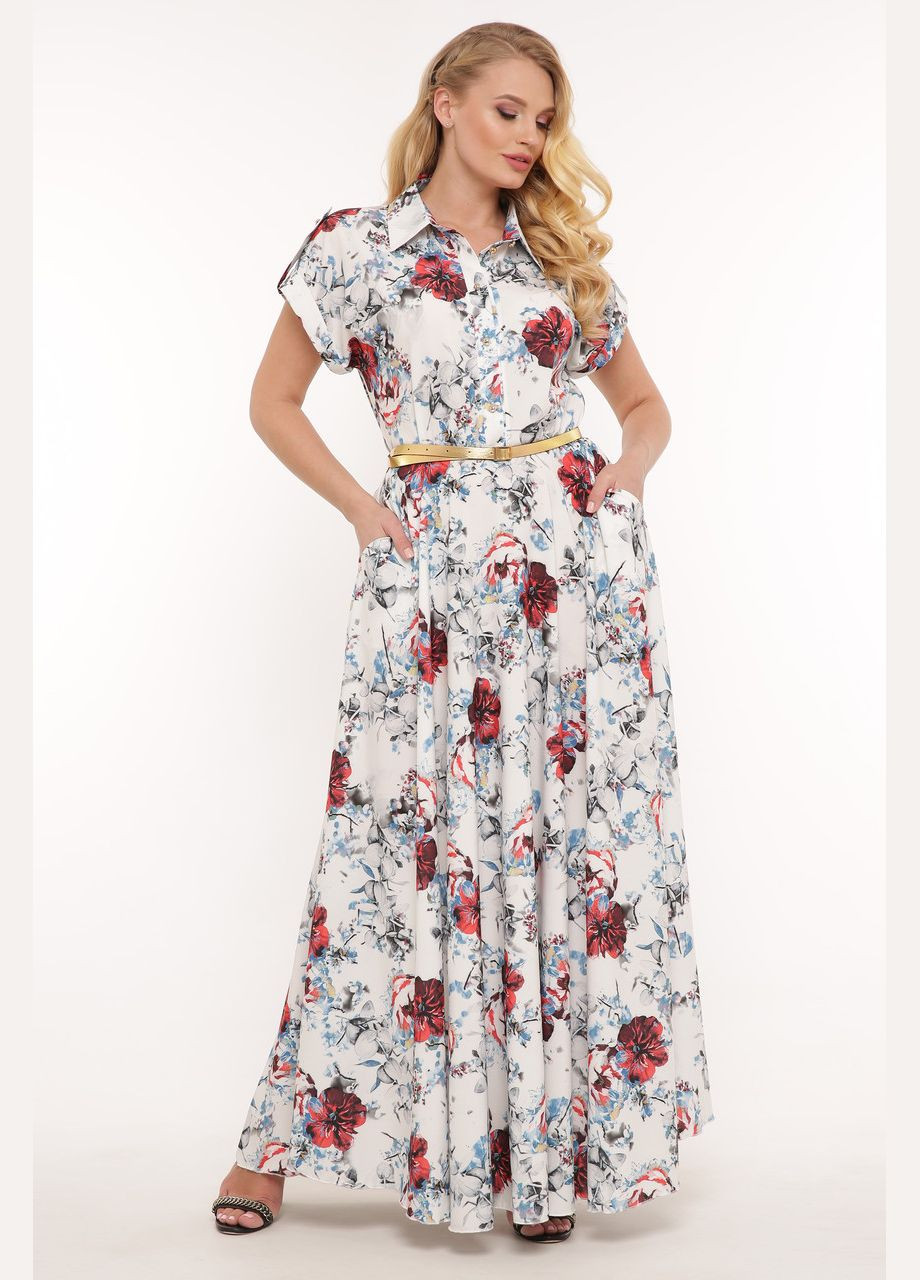 Белое вечернее платье алена 54 белое лед 0143 Vlavi