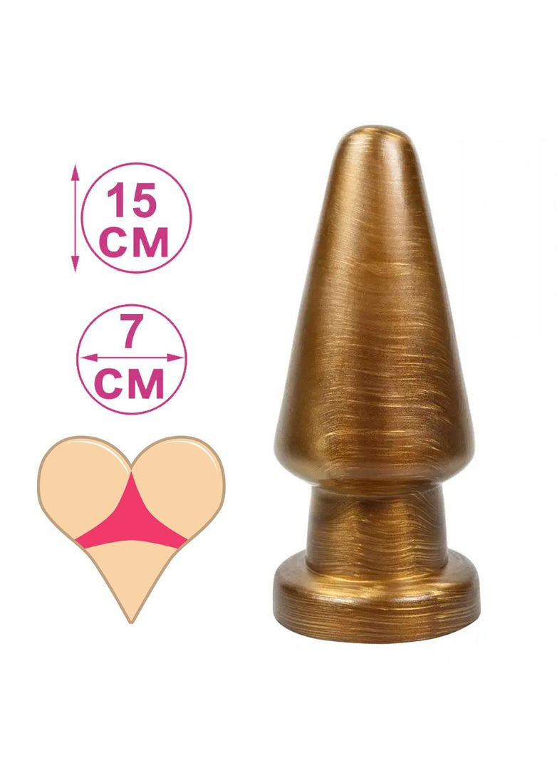 Велика анальна пробка Dark Muscle Gold 15 х 7 см Анальний Фістинг Chisa (317747450)