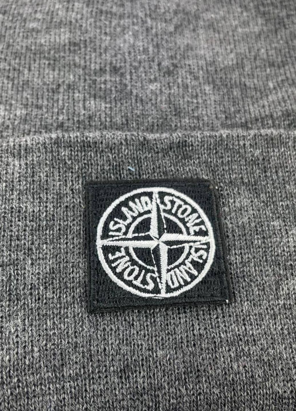 Молодіжна шапка біні - Stone Island / Стон Айленд No Brand Шапка з нашивкою (367117360)