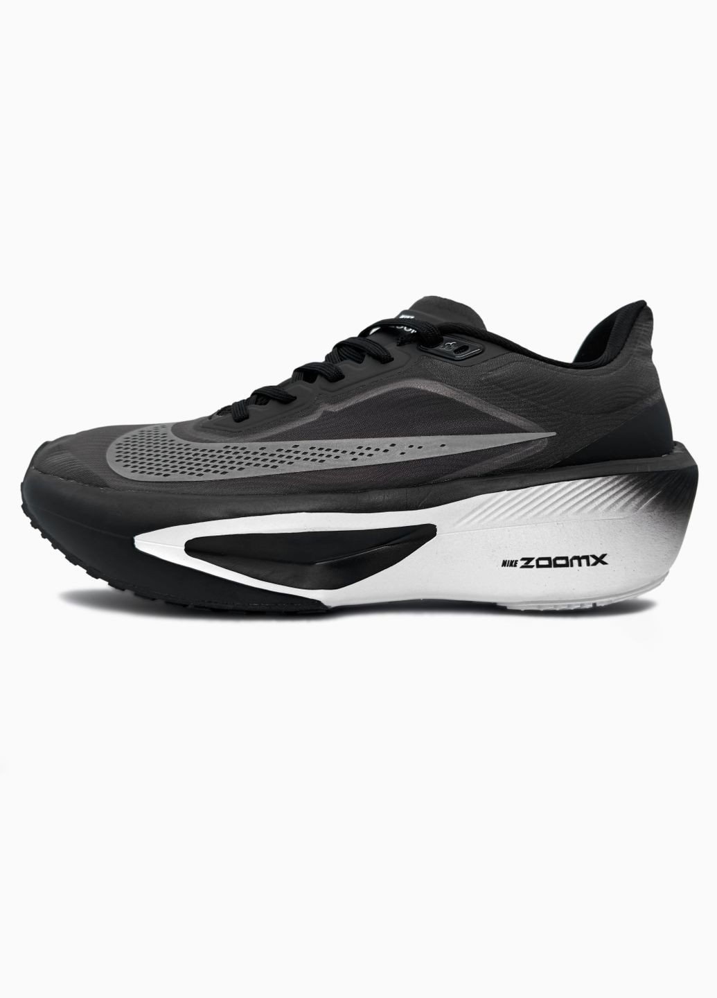 Черные демисезонные кроссовки мужские nike zoom fly 6 black grey | найк зум флай 6 черные No Brand