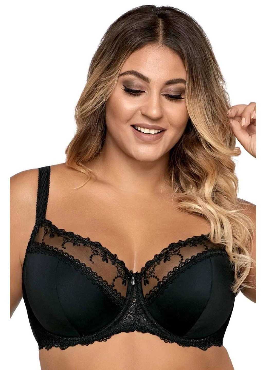 Чорний бюстгальтер напівм'який 1030 novato black Ava бавовна, поліамід, еластан