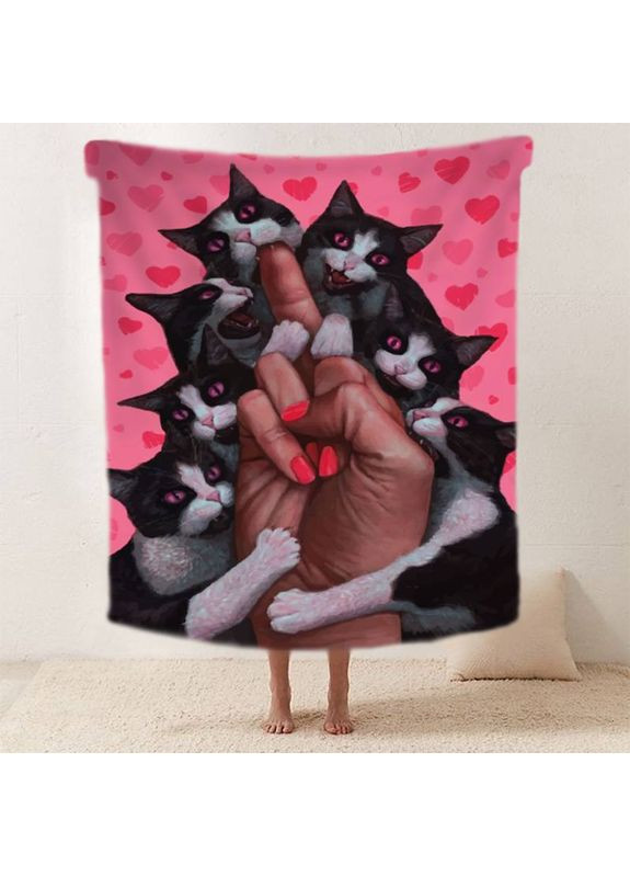 Плед 3D Смелые котики 11961 160х200 см FlexDress (368761414)