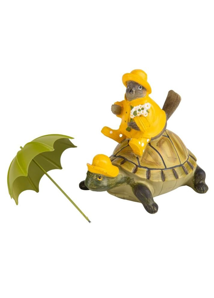 Фигурка Птица с черепахой под зонтом 20х16х12 см 18941008 Lefard (299387675)