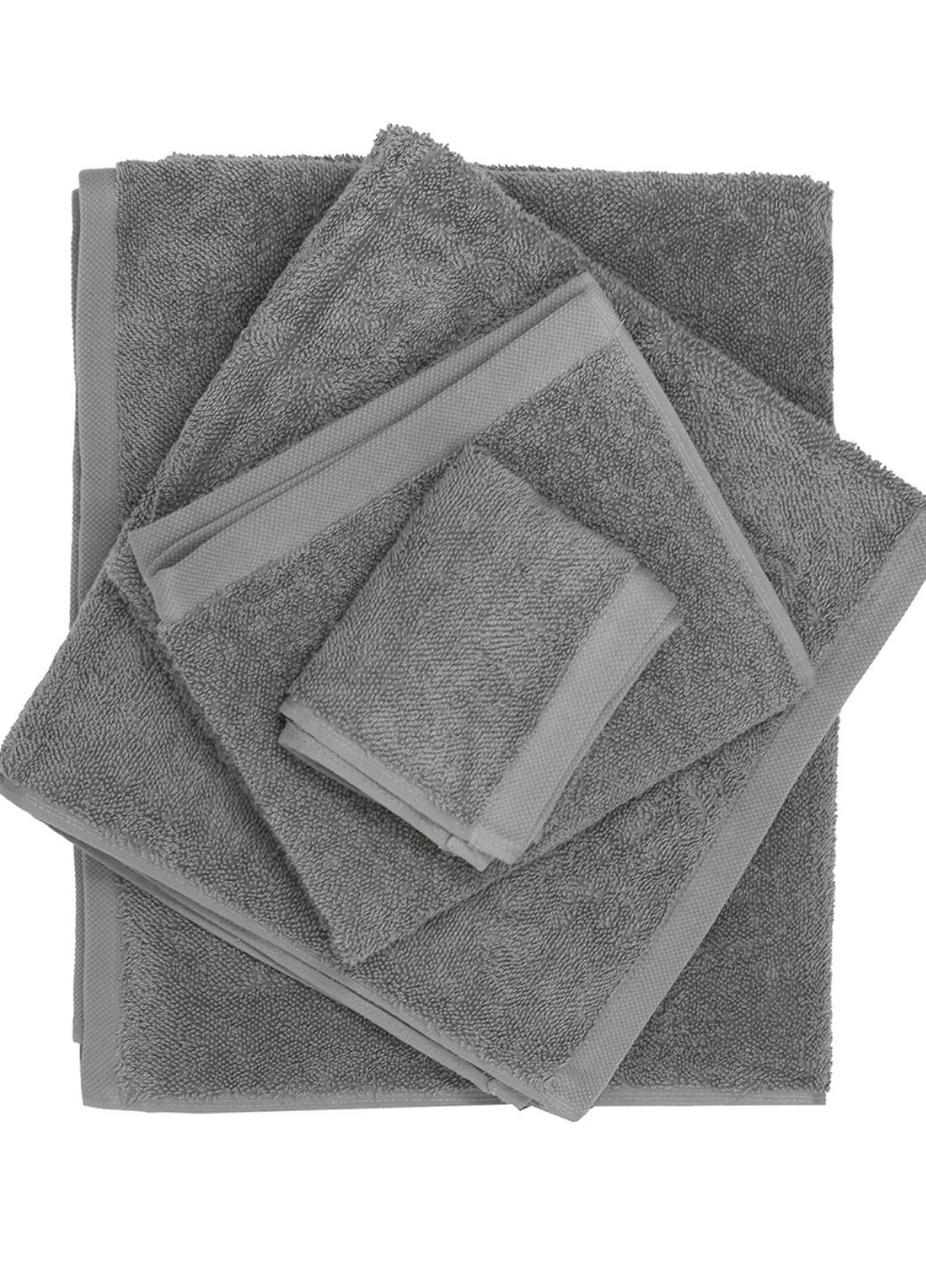 Рушник "Дотик" 30x50 см MVM однотонний сірий
