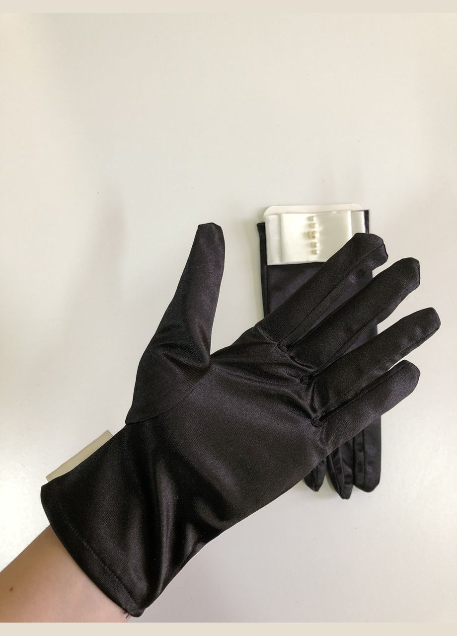 Однотонные перчатки с жемчужинами honey fashion accessories one size (XS/S/M) черный (7-51) No Brand (313286227)