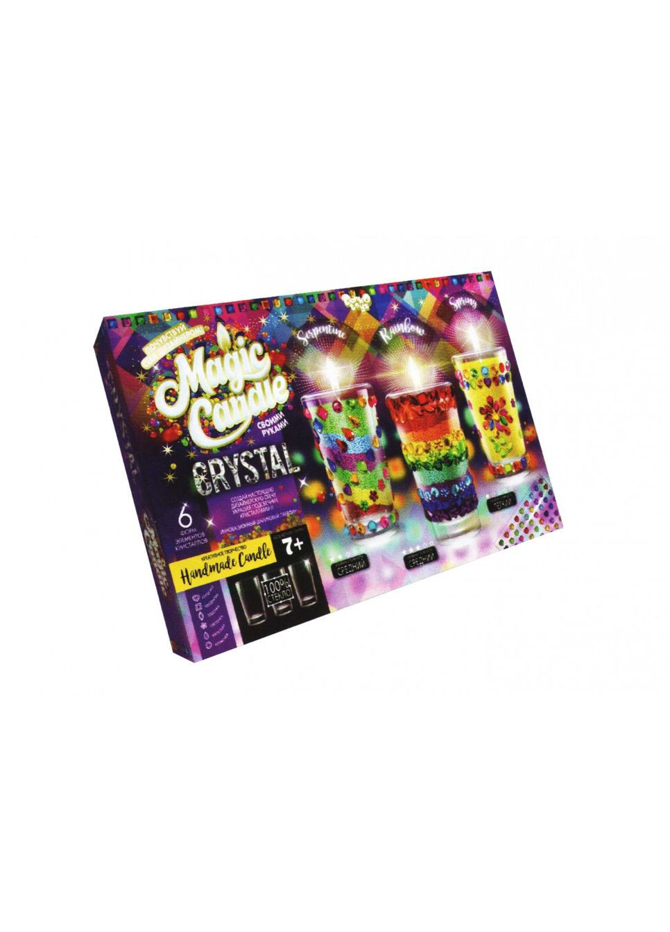 Комплект креативного творчества MAGIC CANDLE CRYSTAL 7320DT, 3 свечи в комплекте Danko Toys (363265688)
