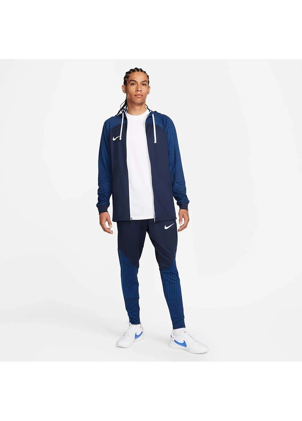 Мужская Толстовка M DF STRK23 HD TRK JKT K Синий Nike (395628621)