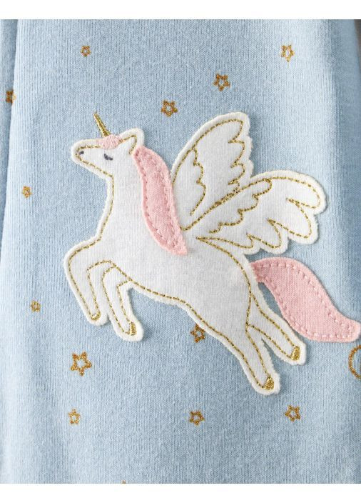 Голубая всесезон человечек коттон комбинезон Carter's