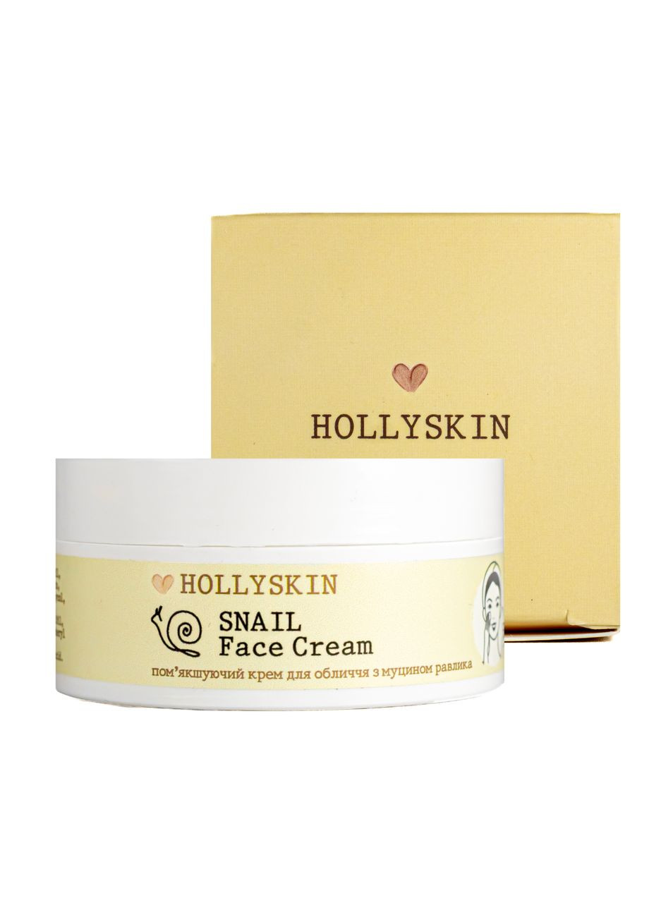Hollyskin Крем для обличчя пом'якшуючий Snail Face Cream з муцином равлика 50 мл 0215h — Крем, Україна (342371940)