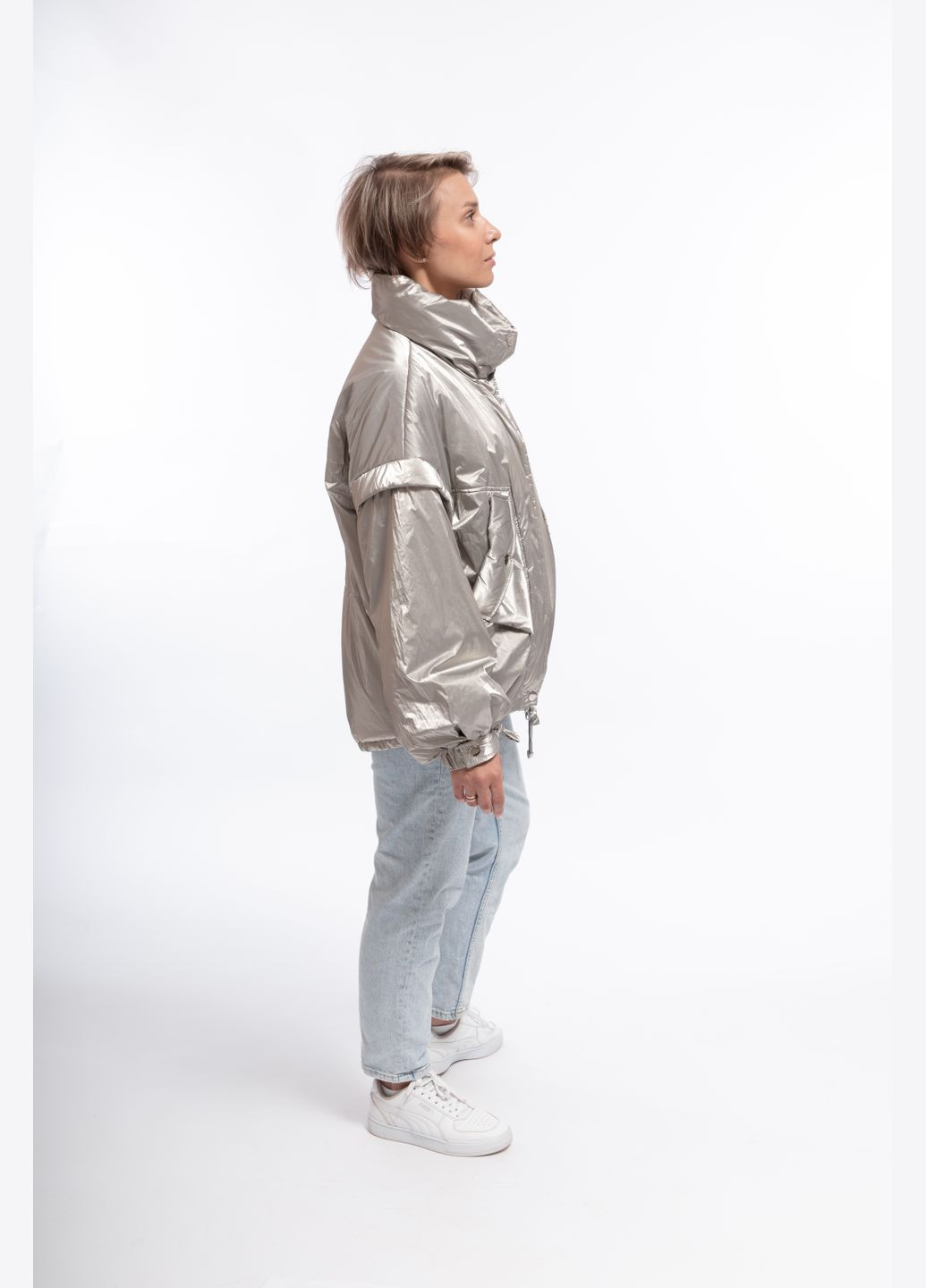 Бежевая демисезонная куртка бежевый демисезон повседневный Alberto Bini