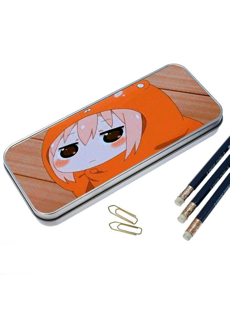 Органайзер для канцелярського приладдя металевий, кейс для дрібниць Аніме Дволика сестричка Умару #003 7*18 см Silver No Brand (309153808)