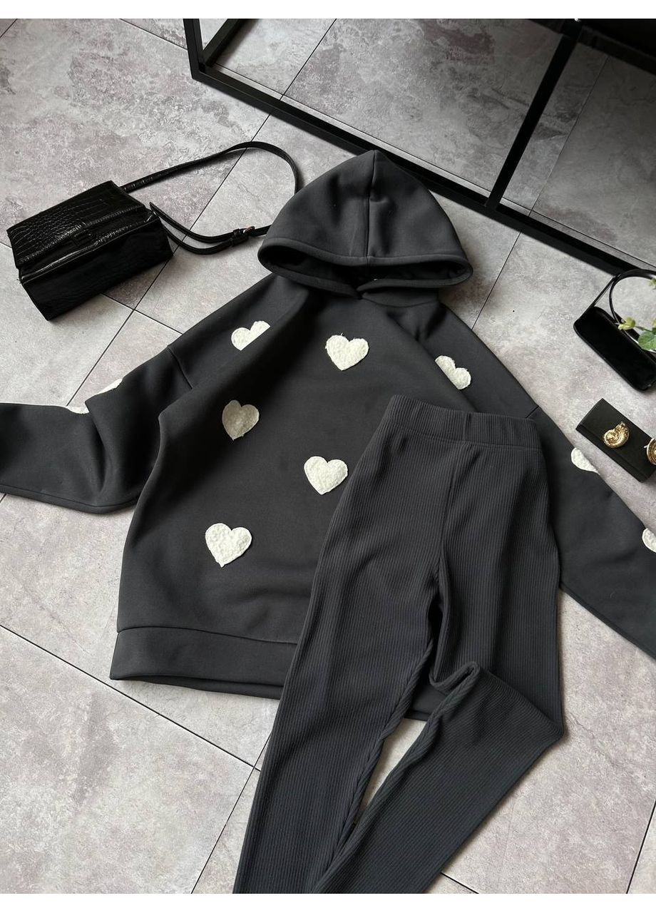 Женский костюм двойка: тощие и лосины с принтом MonCher (365618248)