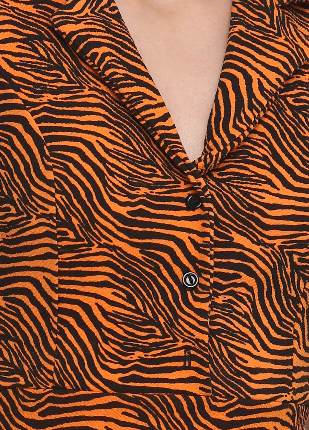 Оранжевое кэжуал платье Boohoo с абстрактным узором