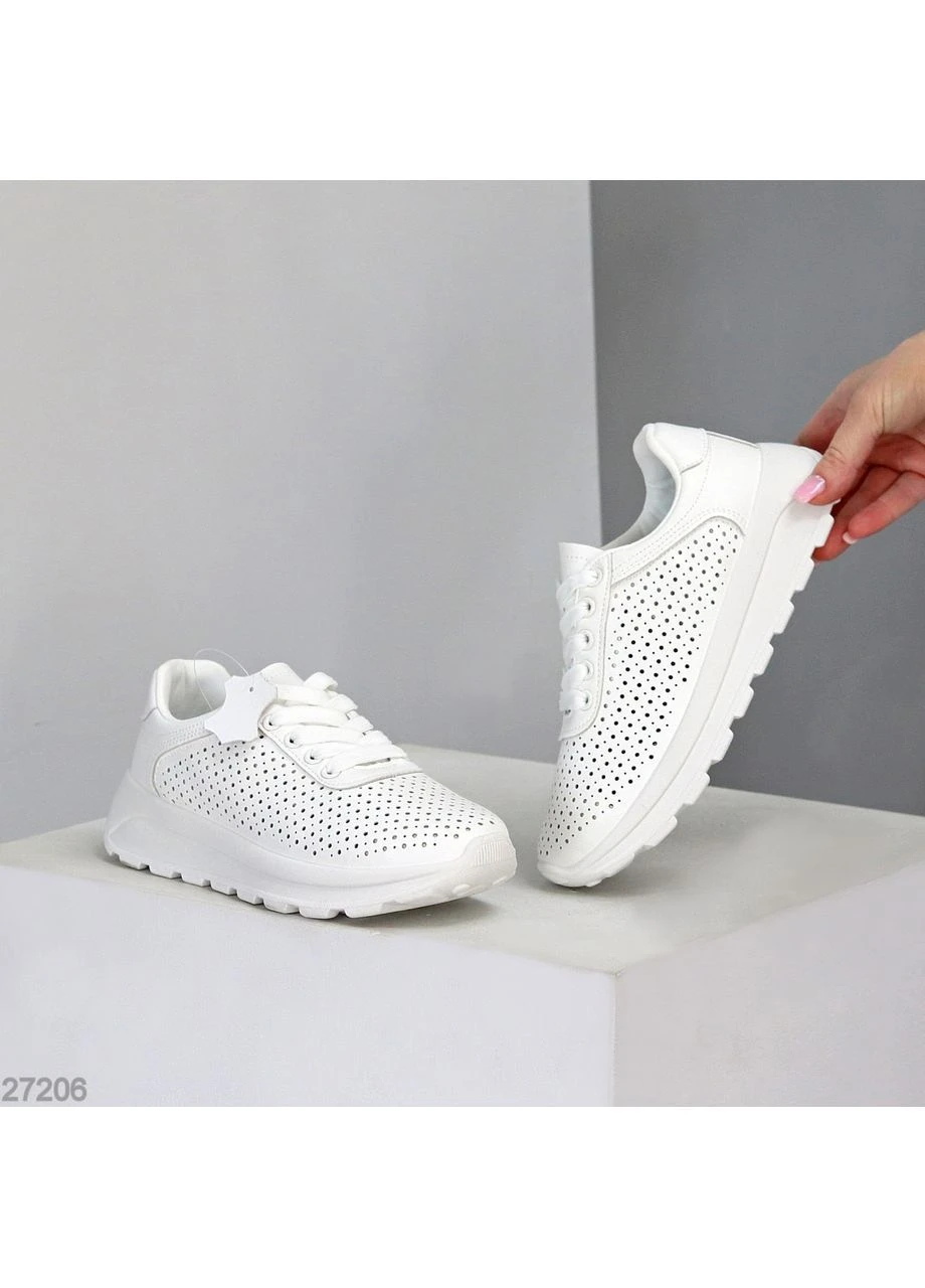 Білі шкіряні кросівки No Brand білі літо (392139758)