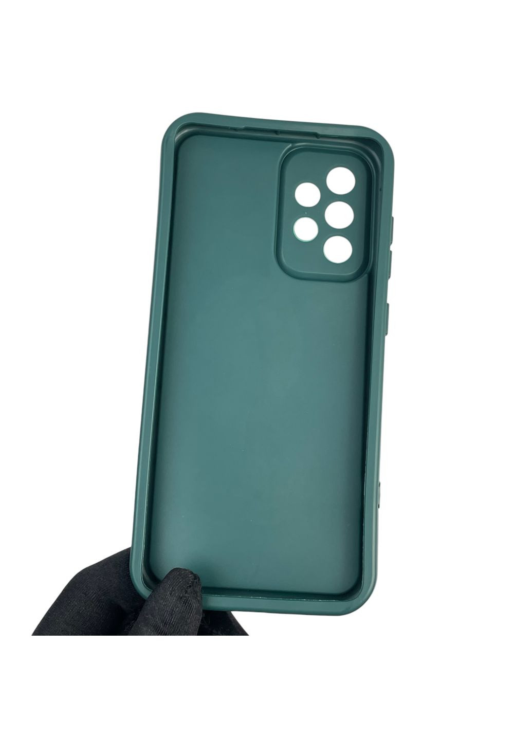 Чохол силіконовий Soft Touch з 3D принтом для Galaxy A52 4G (SM-A525) темно-зелений (Повний захист камери) Samsung (371652858)