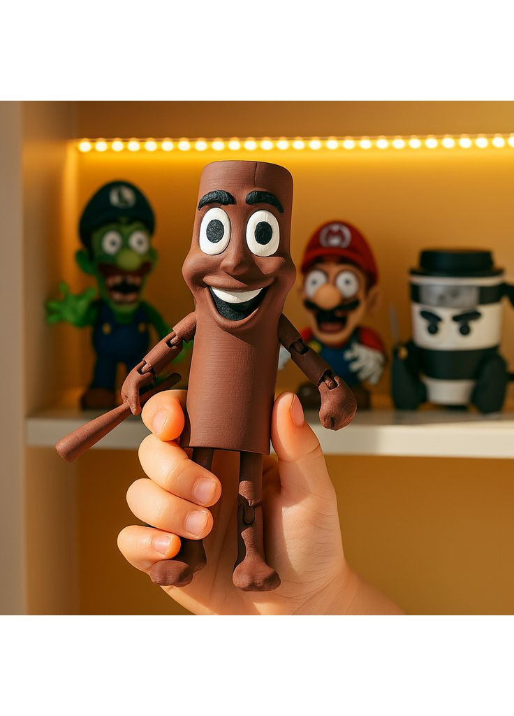 Іграшка Tung Tung Sahur: Ексклюзивна Колекційна Фігурка з серії Italian Brainrot коричневий 19 см (KOL20003) DrukHouse3D (356506209)