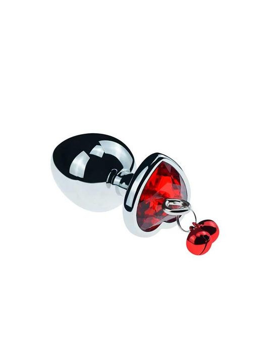 Металлическая анальная пробка с поводком Art of Sex Metal Anal Plug - Красный - 2.7*7 см – Анальные игрушки No Brand (370611821)