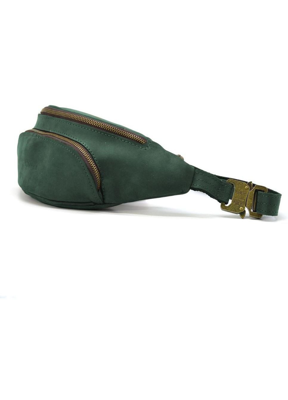 Сумка на пояс жіноча шкіряна бананка через плече для телефону та документів дорожня середня Зелений 40641 TARWA (361970421)