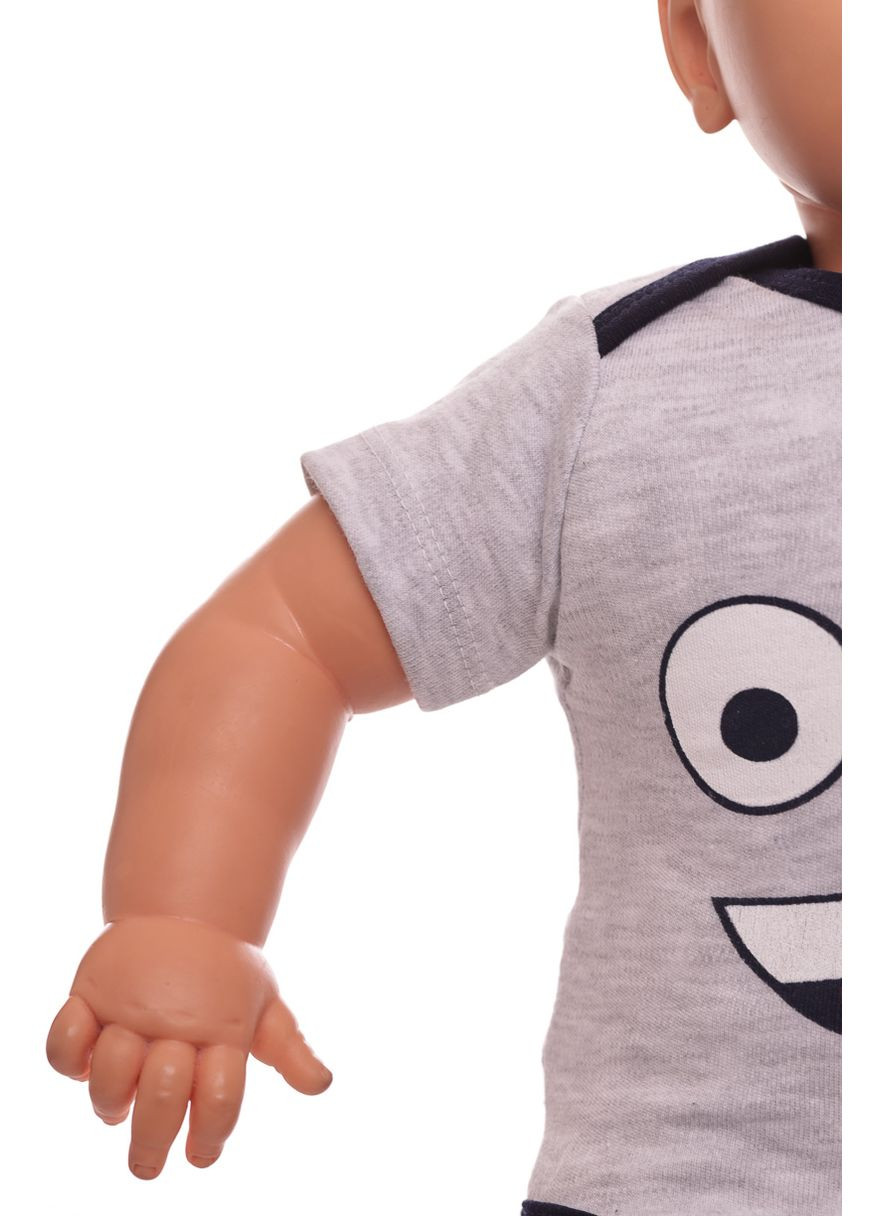Серый летний боди+шорты модный 56 см (30547) BABYKROHA