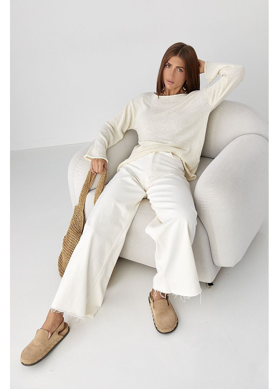 Вязаный джемпер с необработанными краями No Brand (351358565)