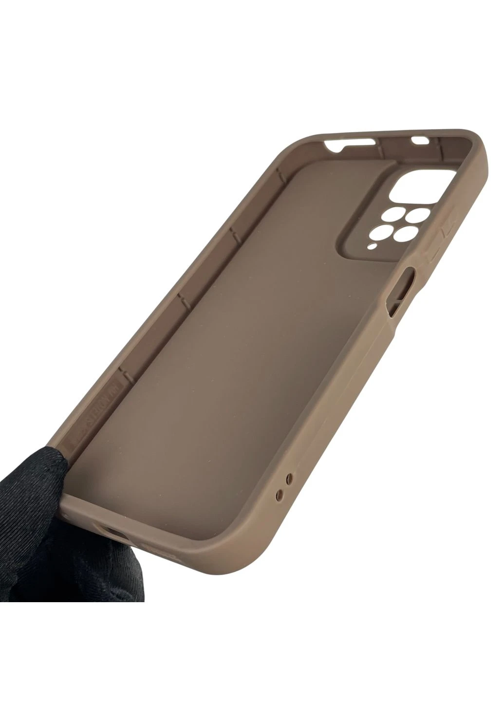Чехол силиконовый оригинальный Soft Touch с 3D принтом волшебная минни маус для Redmi Note 11 коричневый (Полная защита камеры) Xiaomi (378976414)