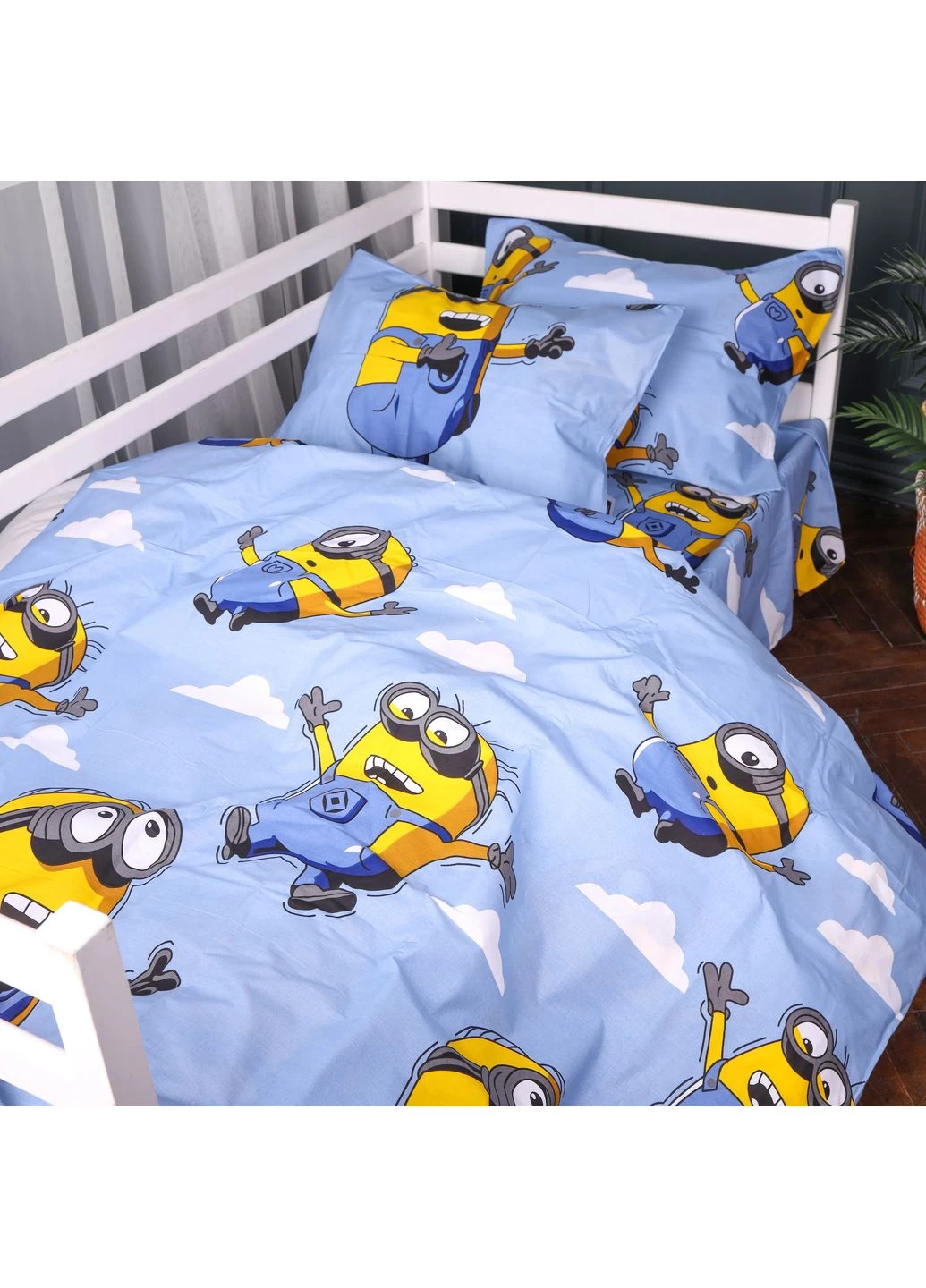 Комплект постільної білизни Ranforce Elite JUNIOR 17-0900 Minions Happy Полуторний Євро Mirson (399964992)