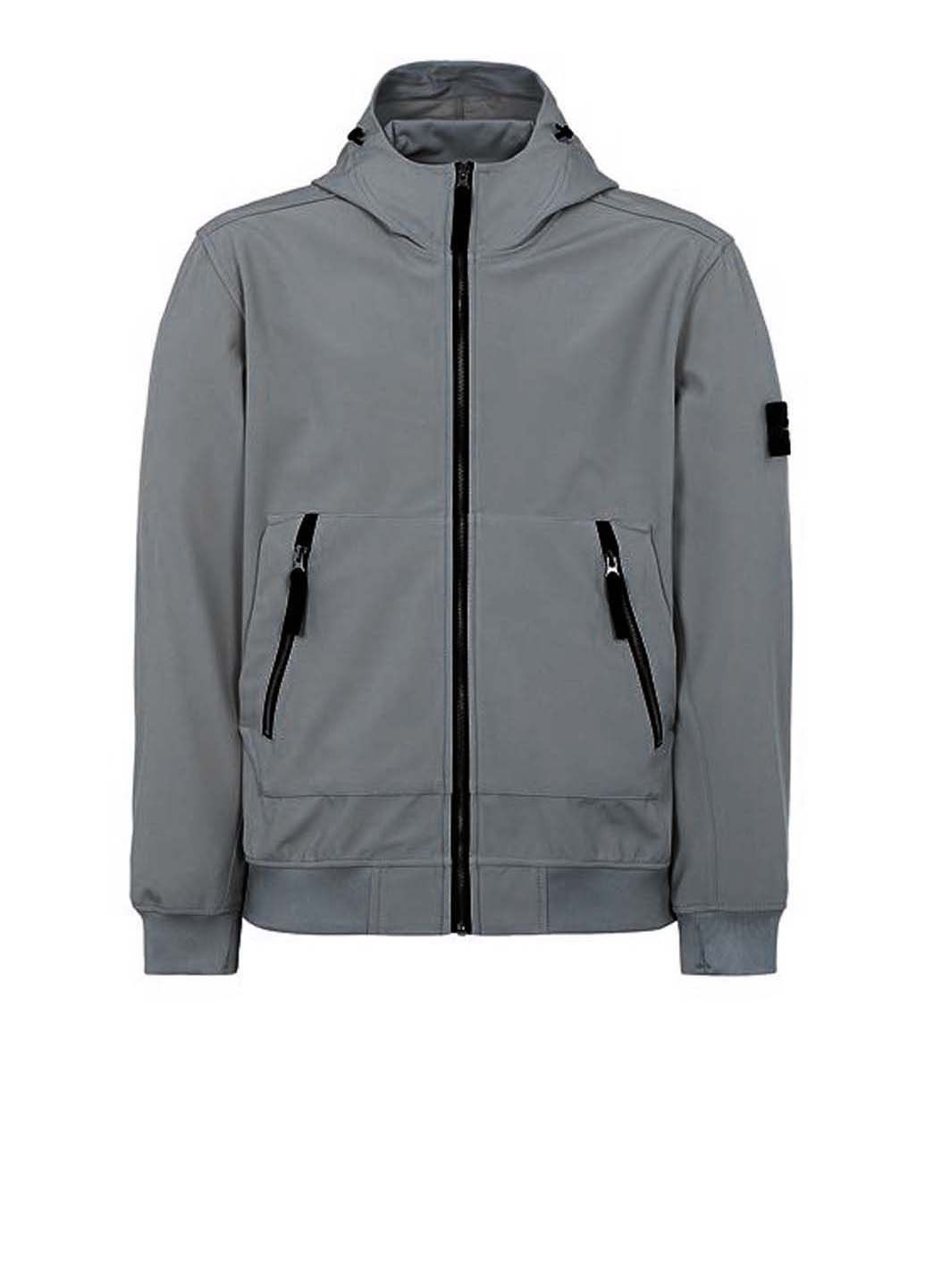 Сіра демісезонна куртка 40727 light soft shell Stone Island