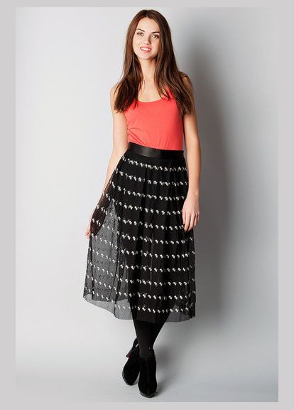 Спідниця міді з чорного гепюру 2 Льва (358068612)
