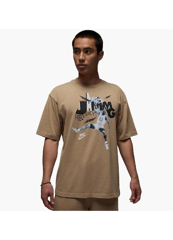 Бежевая футболка brand jam 85 ss crew beige hj2929-240 Air Jordan